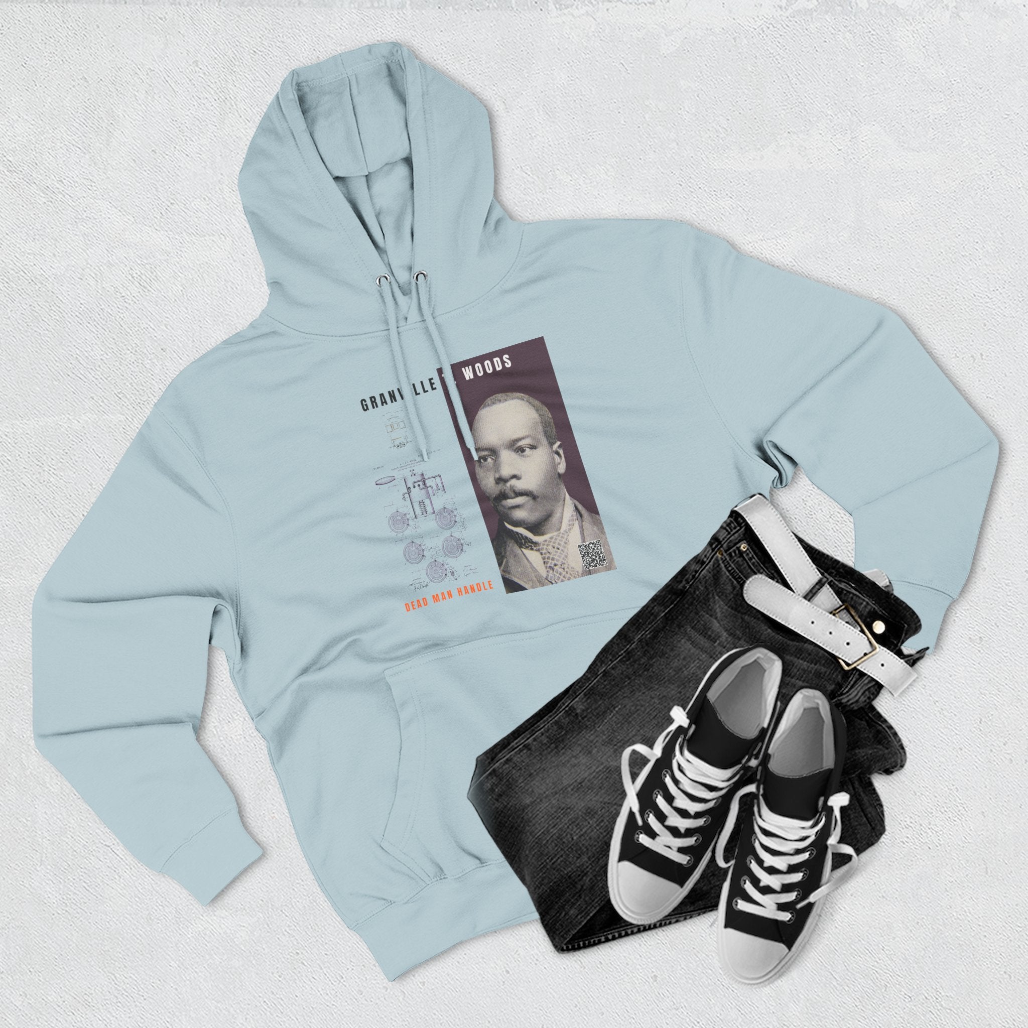 Granville T. Woods, Three-panel Historical Portrait Hoodie