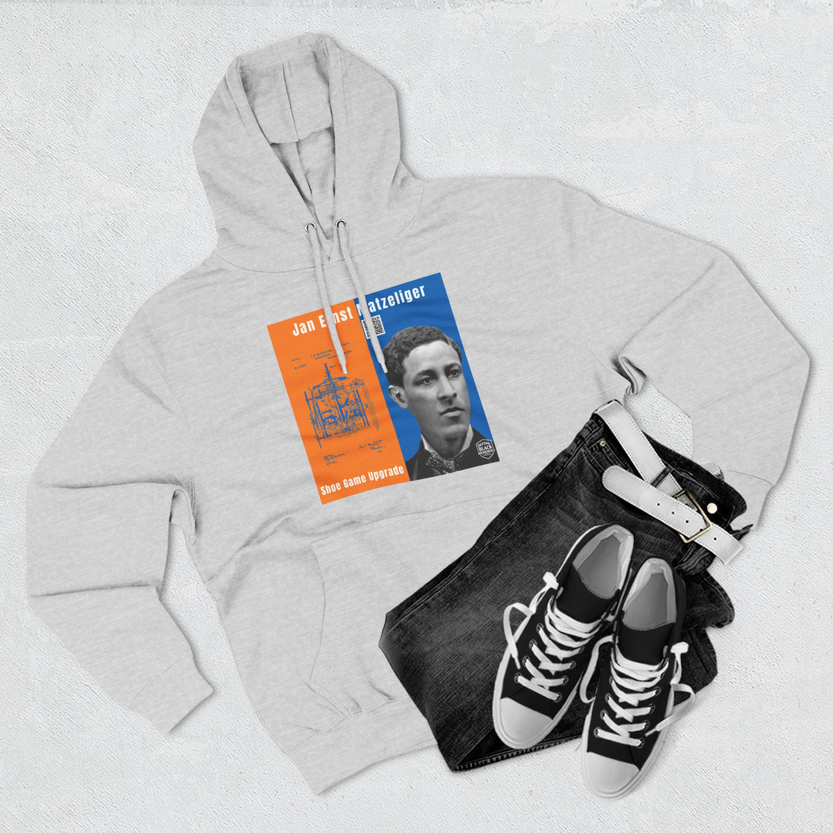 Jan E. Matzeliger Three-Panel Historic Portrait Hoodie (City Champs)