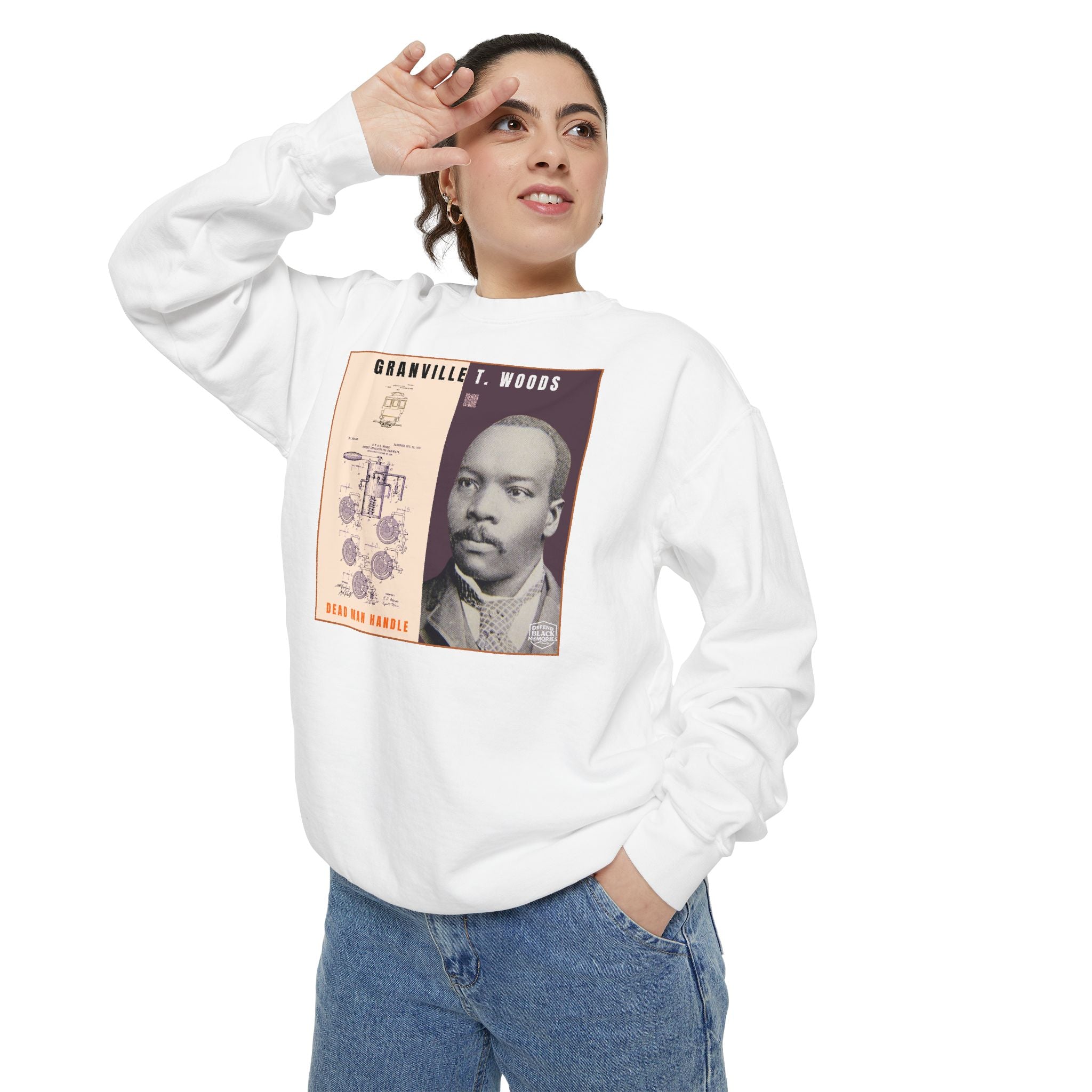 Granville T. Woods, Unisex, Historical Portrait Crewneck Sweatshirt (City Champs)
