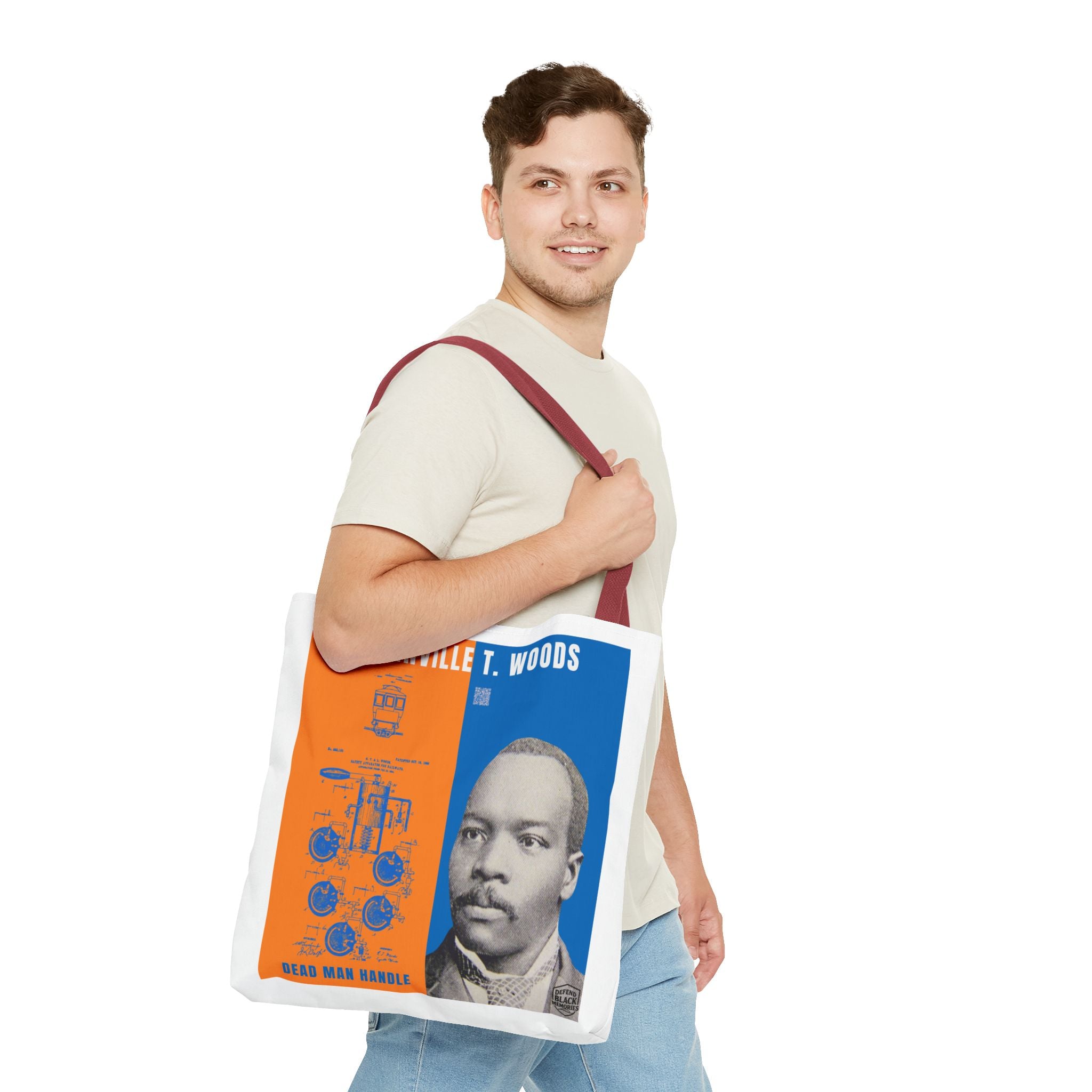 Granville T. Woods Historical Portrait Tote Bag - White (City Champs)