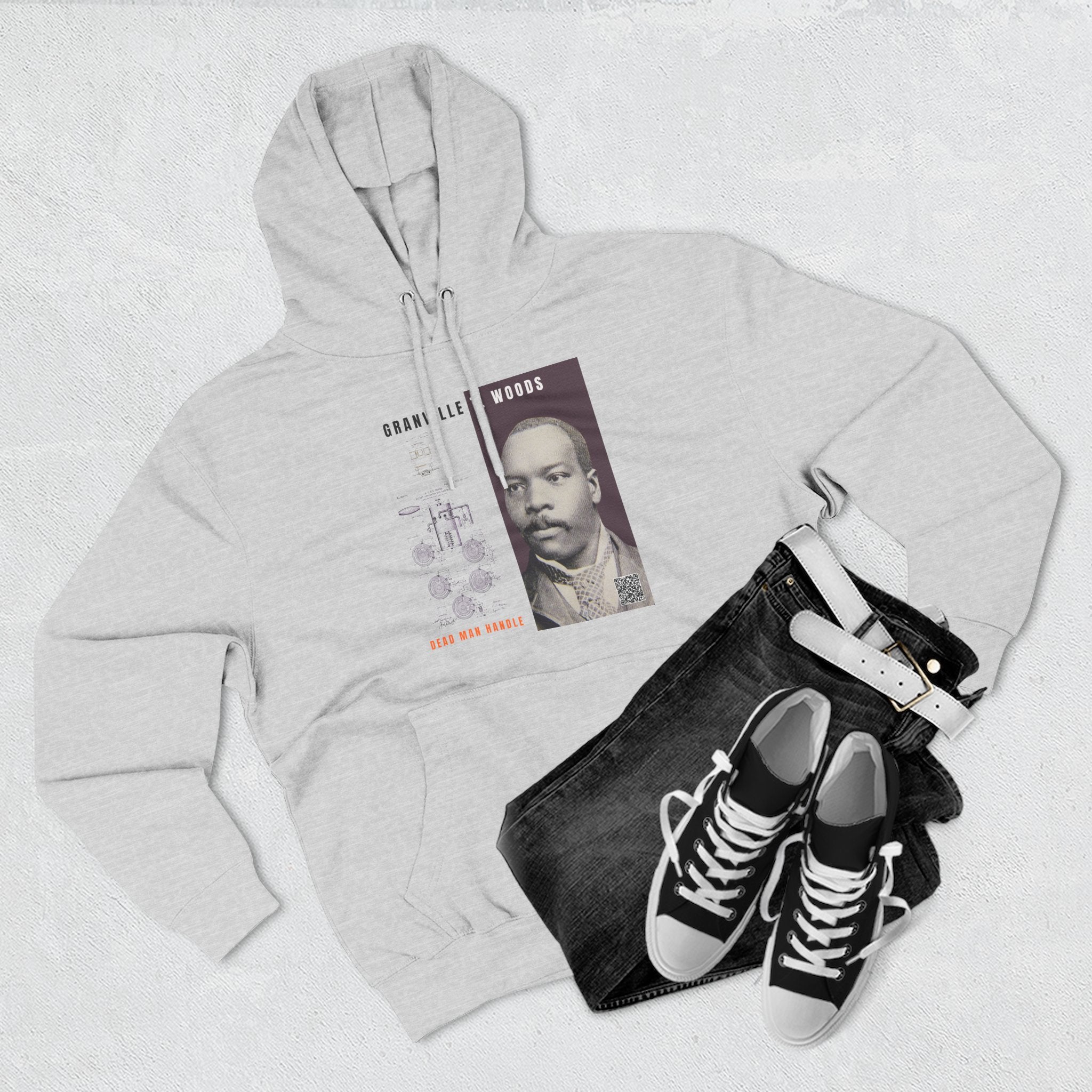 Granville T. Woods, Three-panel Historical Portrait Hoodie