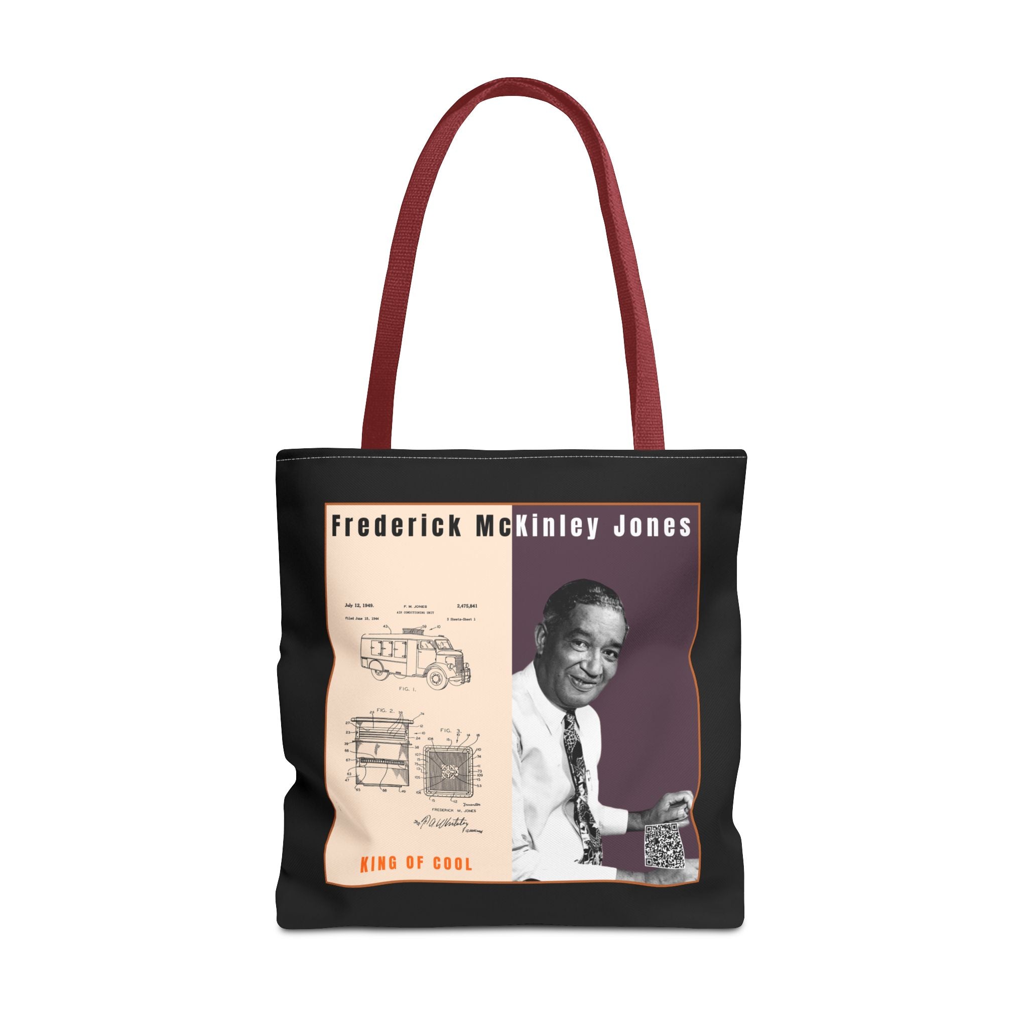 Frederick McKinley Jones, Historical Portrait Tote Bag (Black)