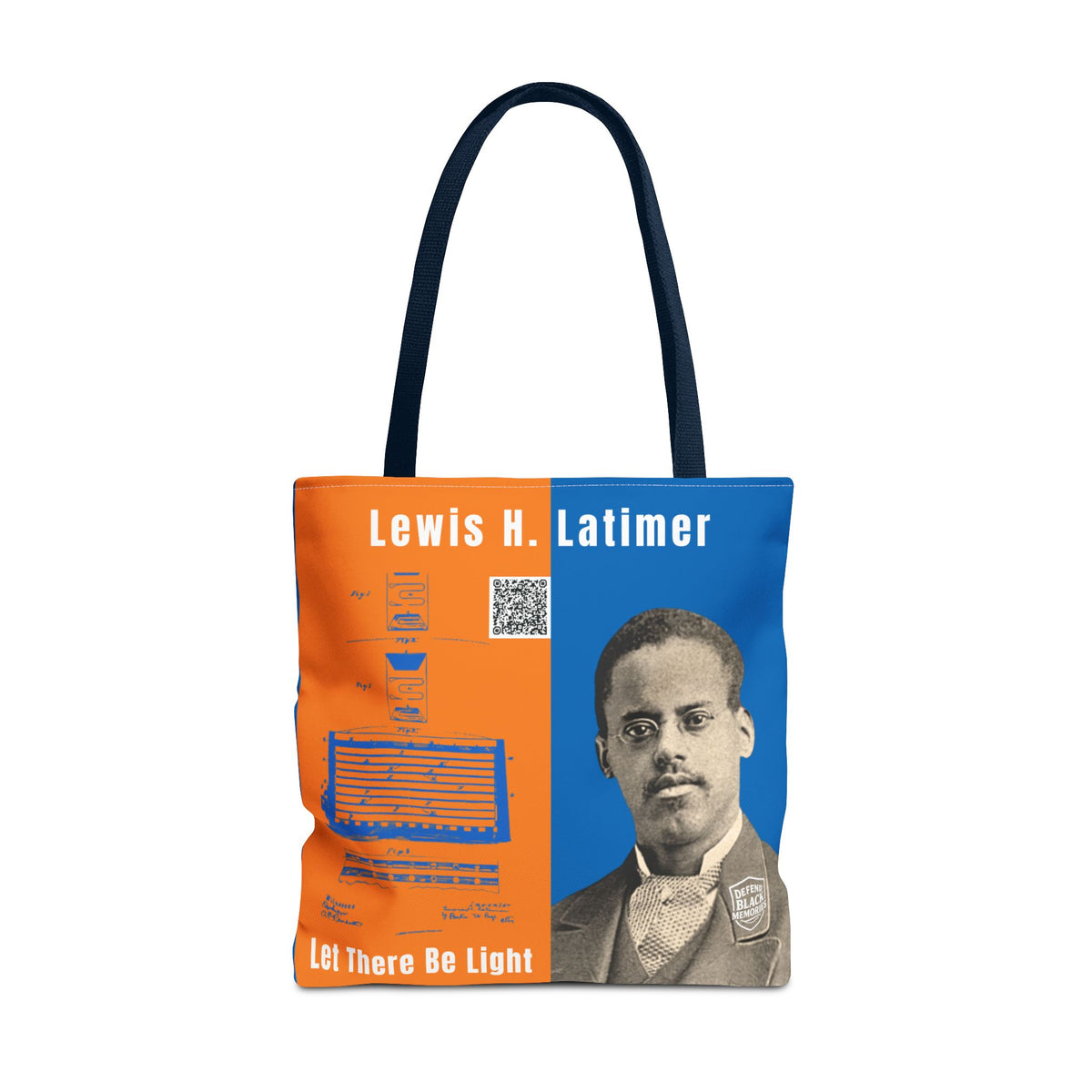 Lewis H. Latimer, Historical Portrait Tote Bag (Double Side City Champs Blue)