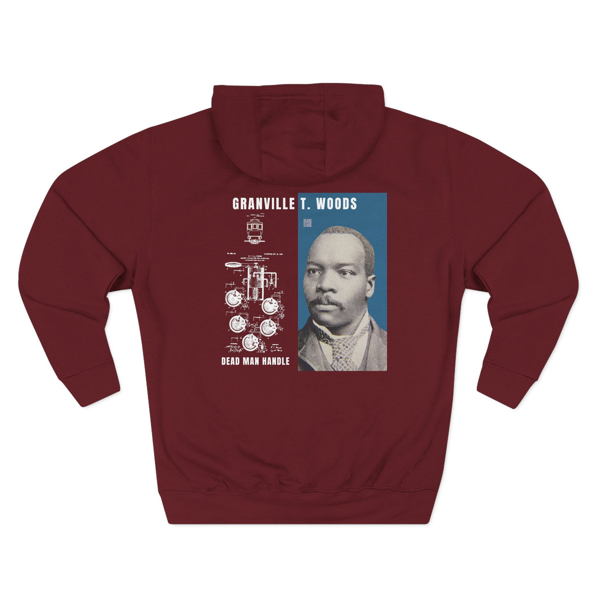 Granville T. Woods, 2 Side, Three-Panel Fleece Hoodie