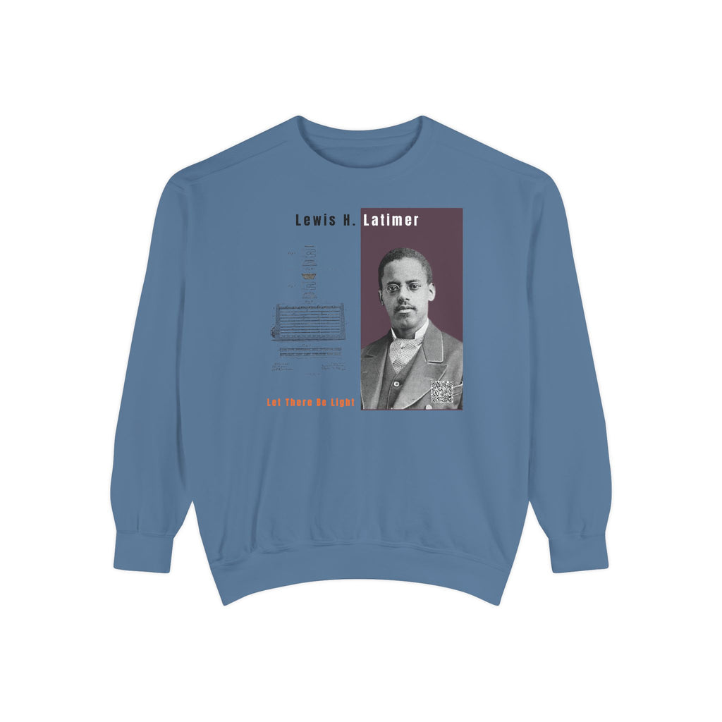 Defend Black Memories: Lewis Latimer Unisex Garment-Dyed Sweatshirt