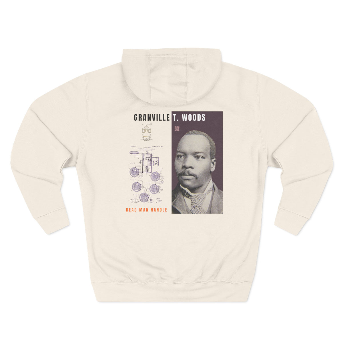 Granville T. Woods, 2 Side, Three-Panel Fleece Hoodie