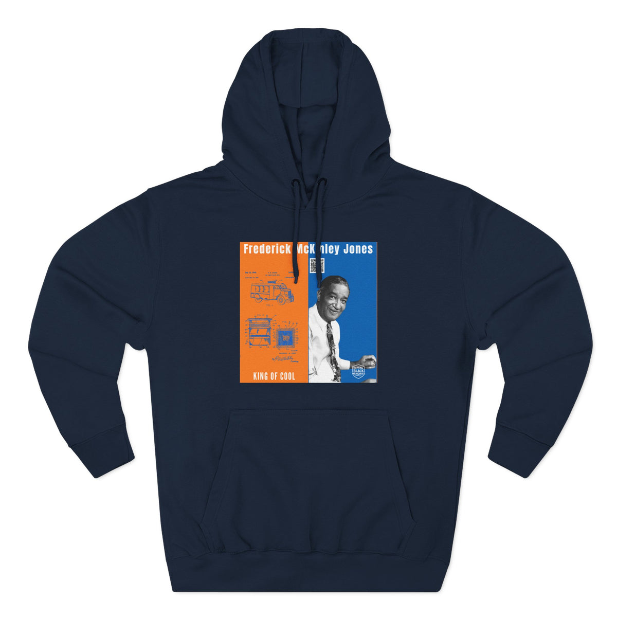 Frederick McKinley Jones, Unisex, Three-panel Historical Portrait Hoodie (City Champs)
