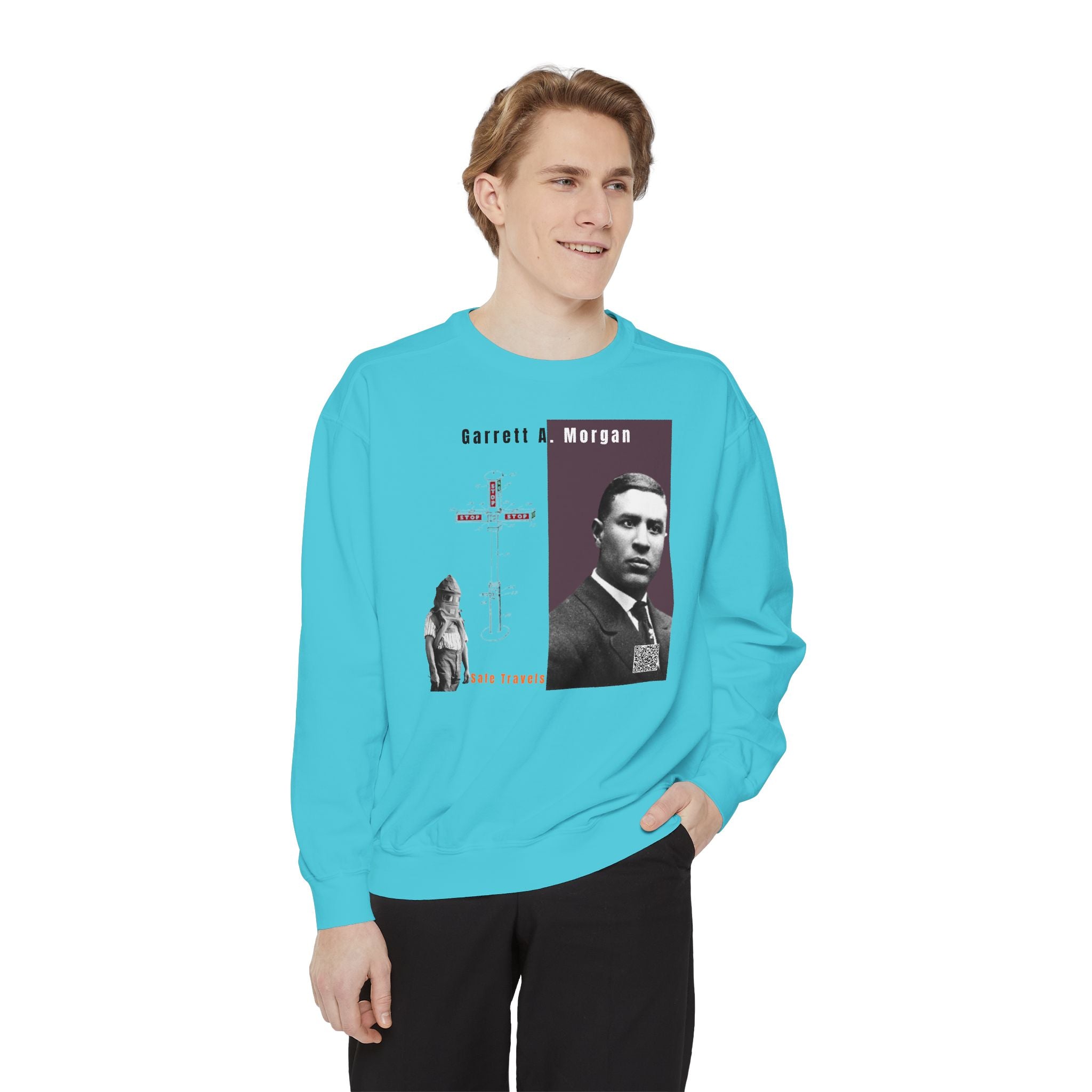 Defend Black Memories: Garrett A. Morgan Unisex Garment-Dyed Sweatshirt