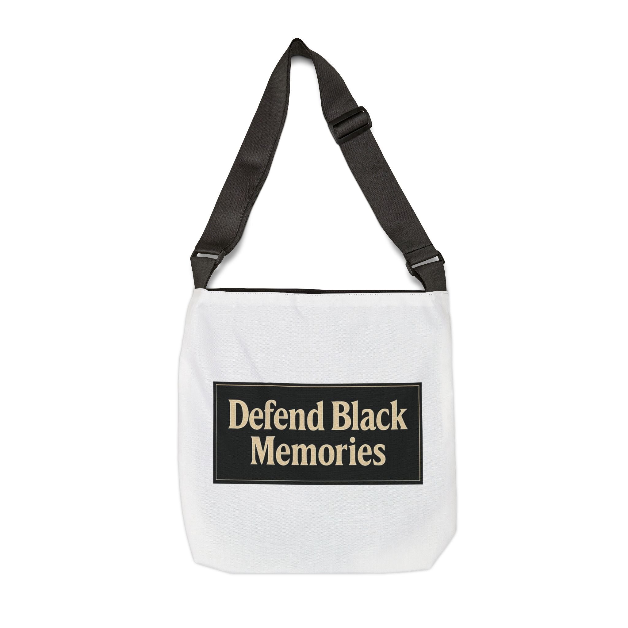 Defend Black Memories Adjustable Tote Bag – DBM Shield Logo Shoulder Bag