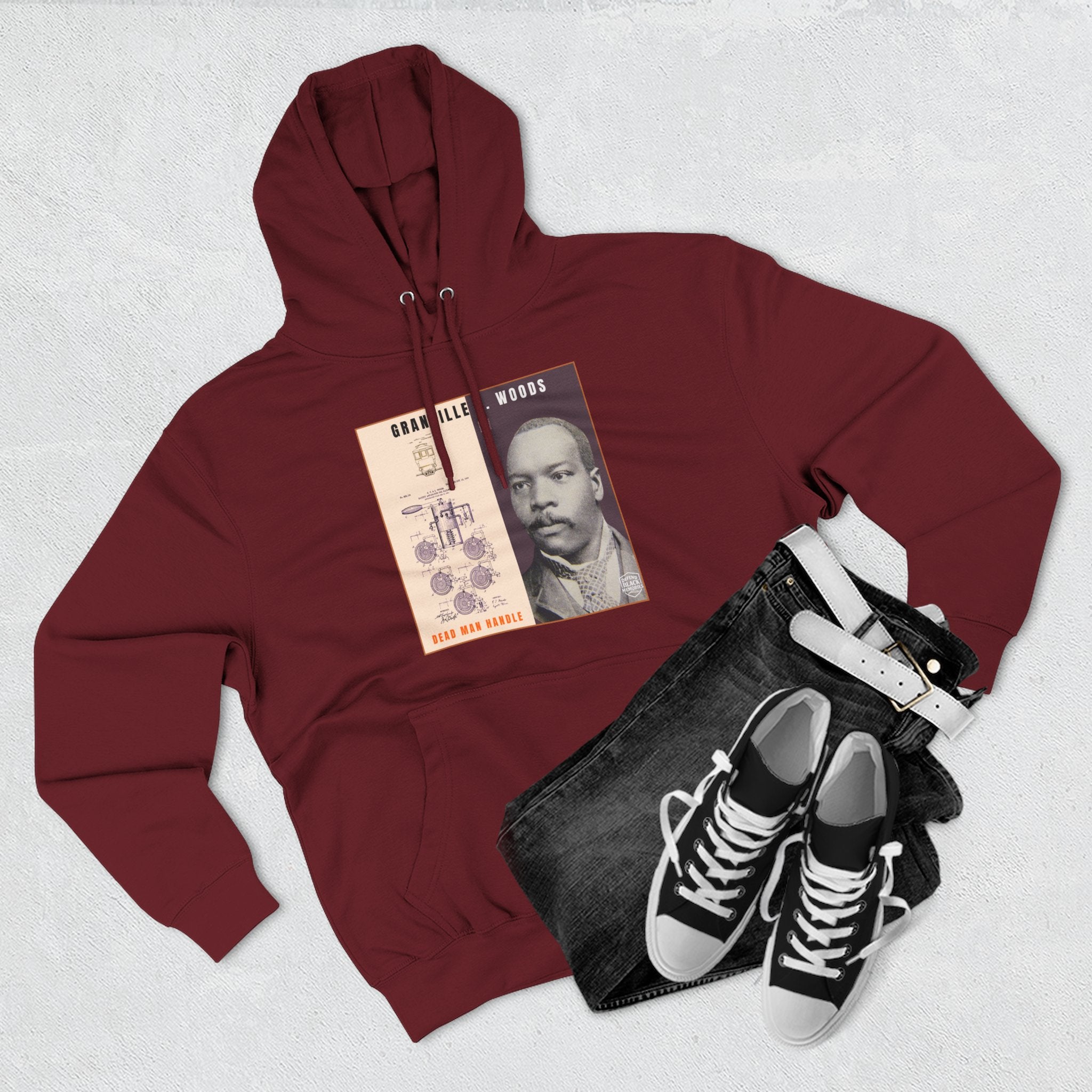 Granville T. Woods, Three-panel Historical Portrait Hoodie (City Champs)
