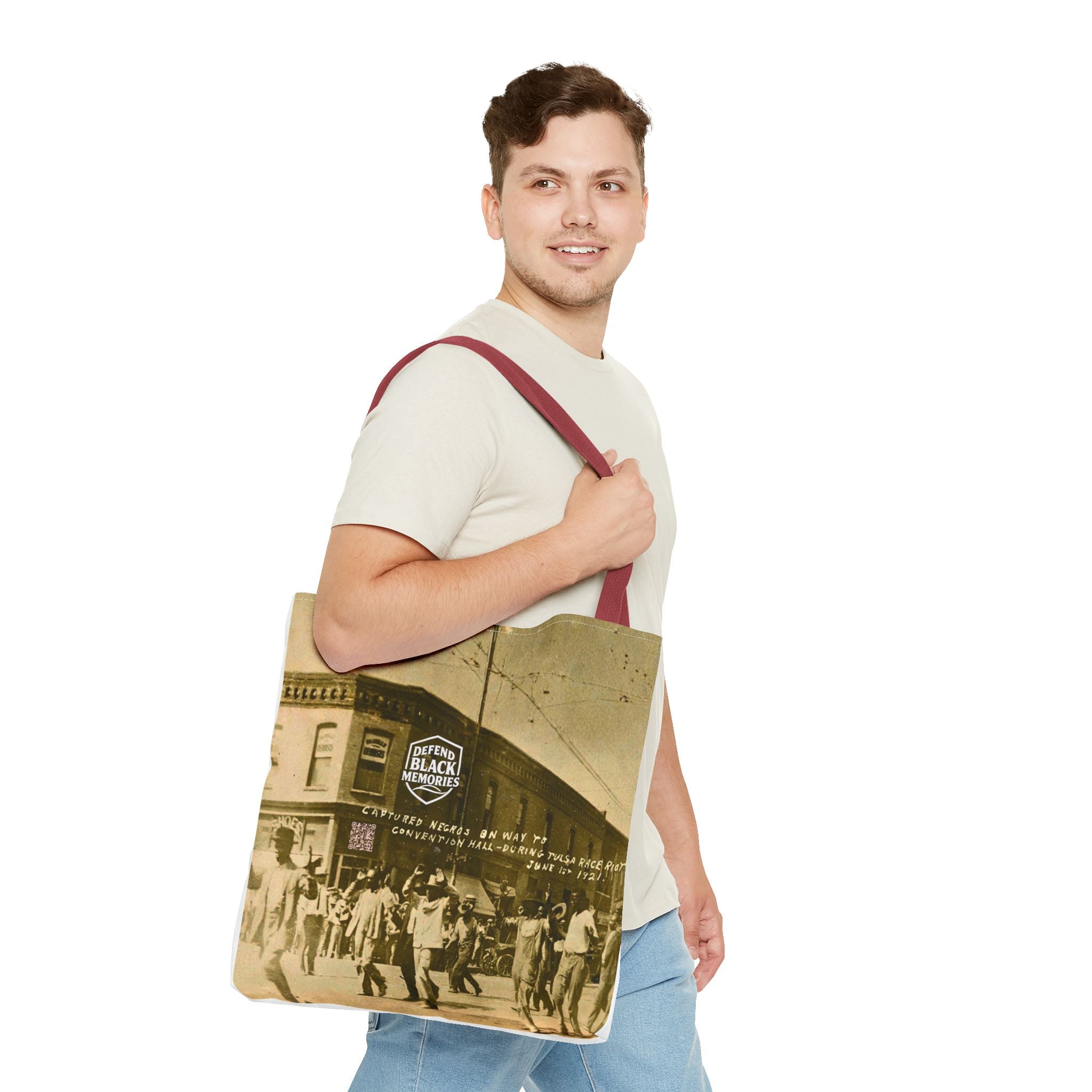 Tulsa Massacre 'Hands Up" Tote Bag (White)