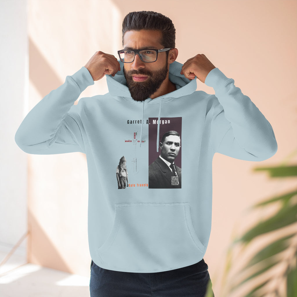 Defend Black Memories: Garrett A. Morgan Three-Panel Historic Black Portrait Hoodie