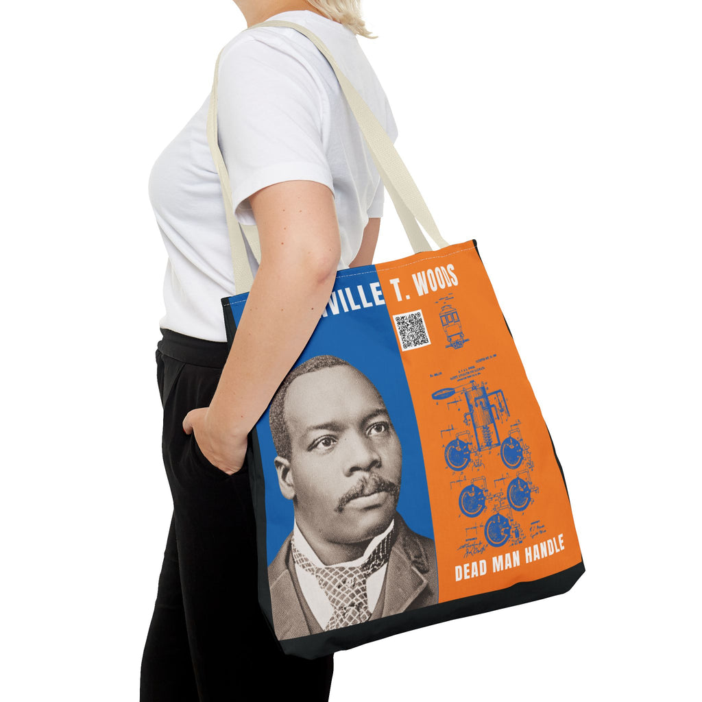 Granville T. Woods Historical Portrait Tote Bag -Turquoise (City Champs)