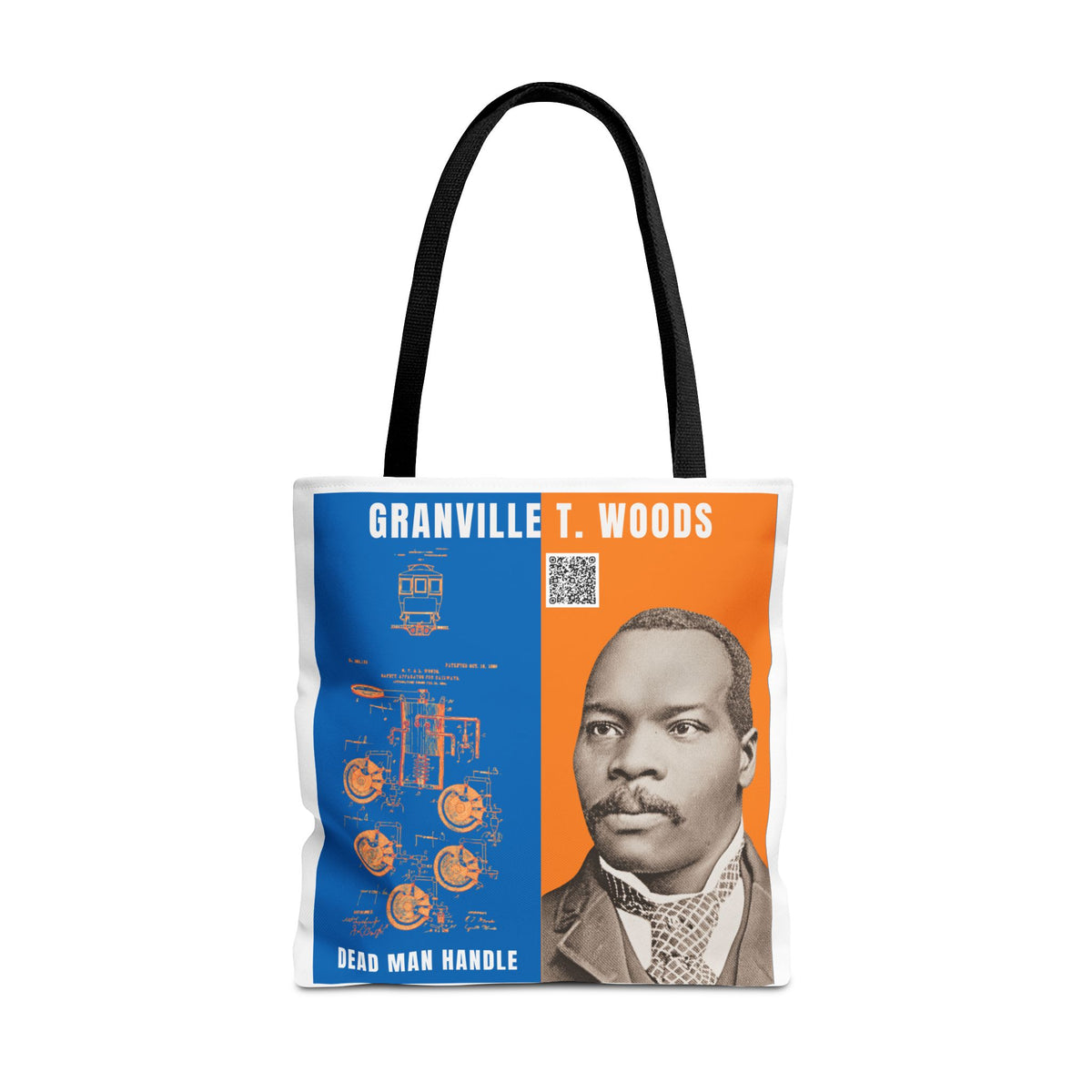 Granville T. Woods Historical Portrait Tote Bag - White (City Champs)
