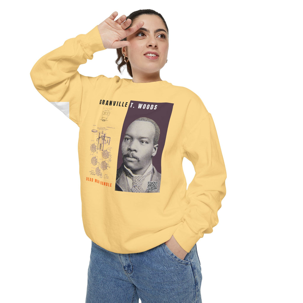 Defend Black Memories: Granville T. Woods Portrait Sweatshirt, Heritage Crewneck