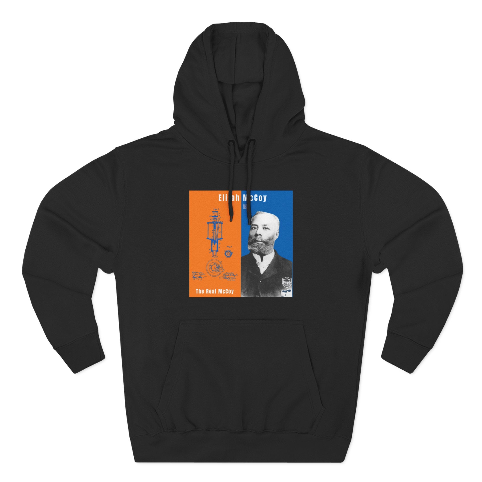 Elijah McCoy Three-Panel Design Hoodie-Historic Black Portrait Pullover (City Champs)