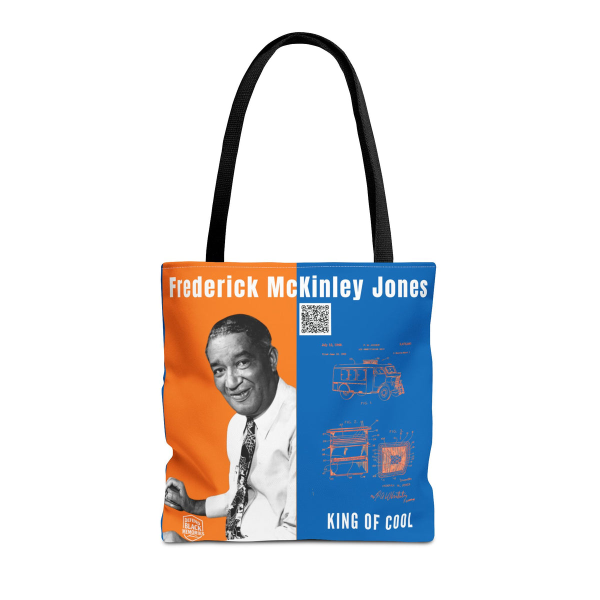 Frederick McKinley Jones, Historical Portrait Tote Bag (Double Side City Champs Blue)
