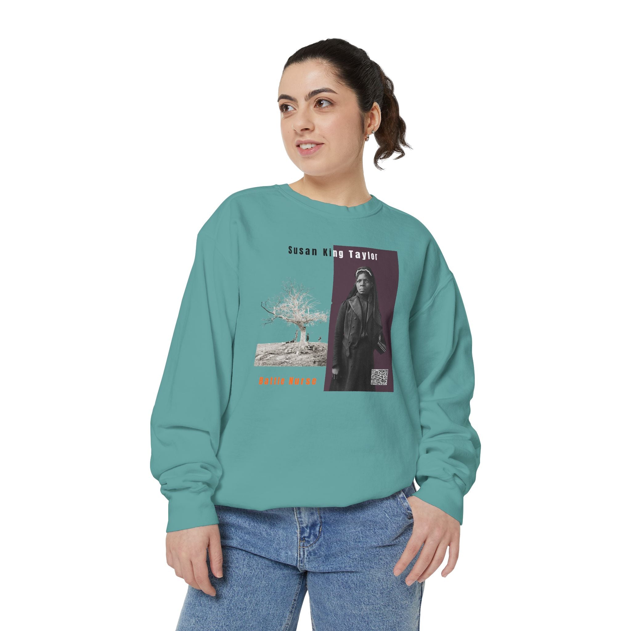 Susie King Taylor: Unisex Garment-Dyed Sweatshirt