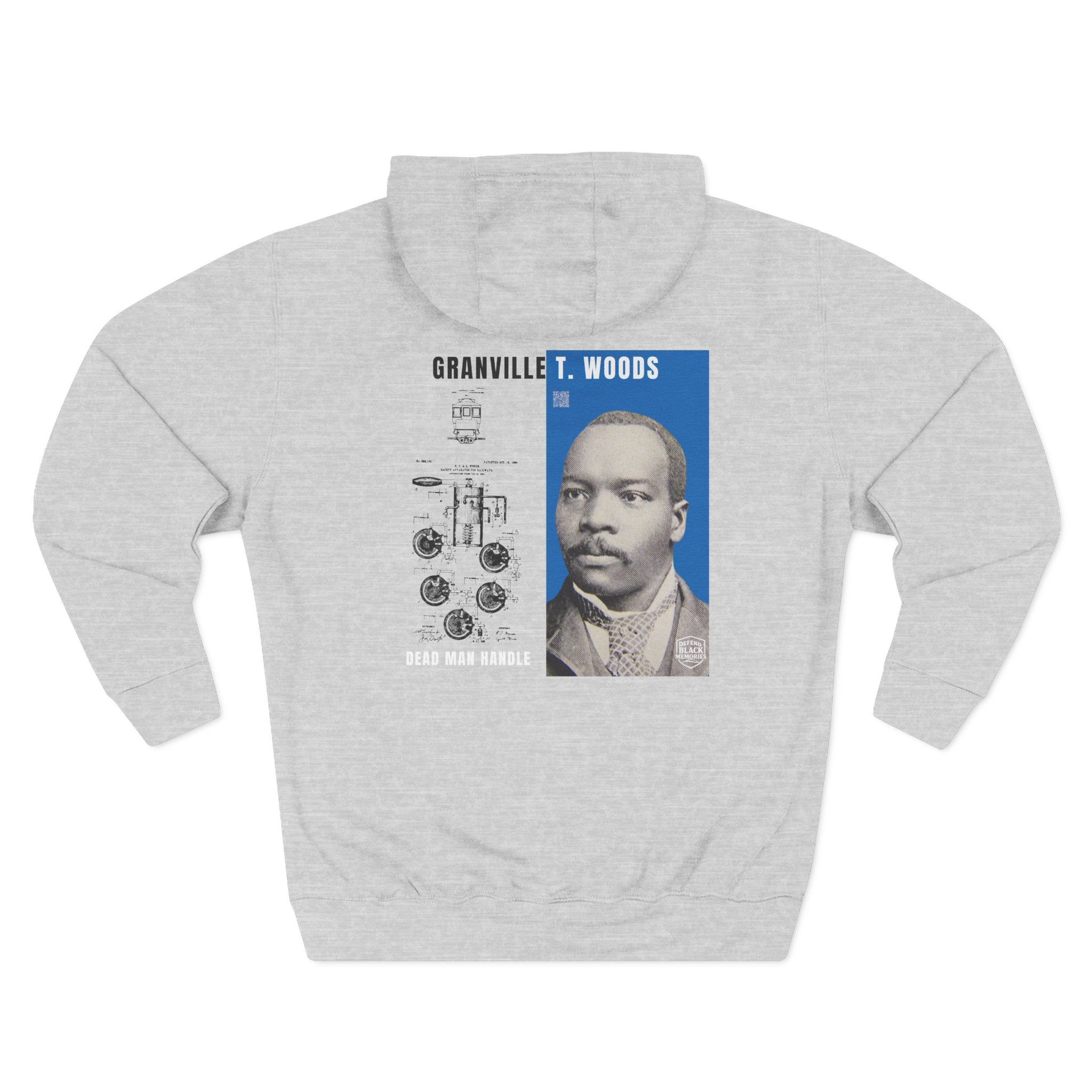 Granville T. Woods, 2 Side, Three-Panel Fleece Hoodie