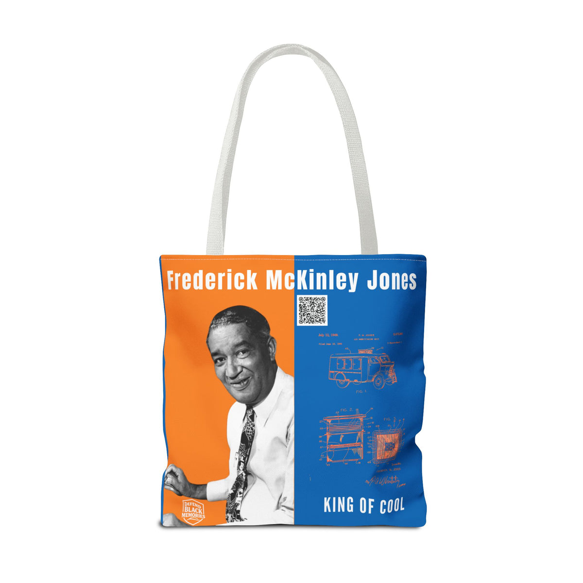 Frederick McKinley Jones, Historical Portrait Tote Bag (Double Side City Champs Blue)