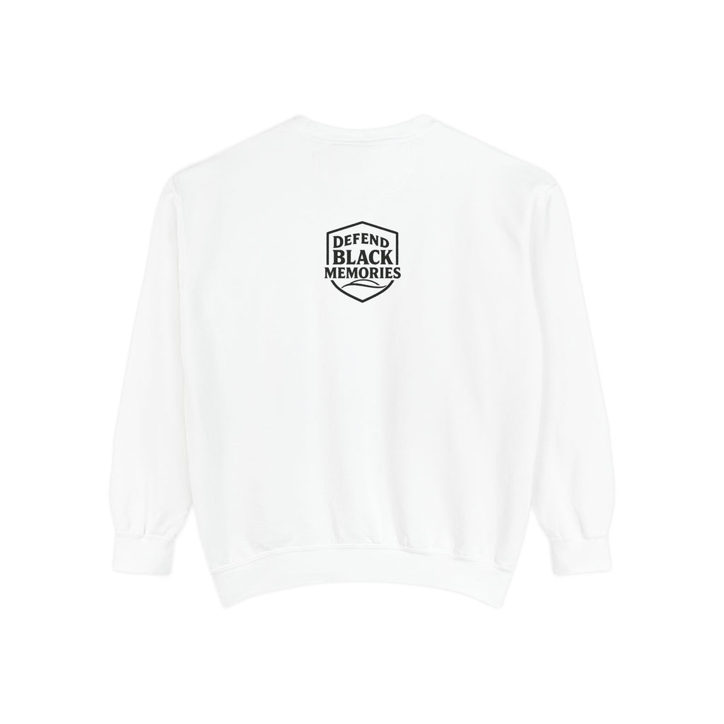 Defend Black Memories: Lewis Latimer Unisex Garment-Dyed Sweatshirt