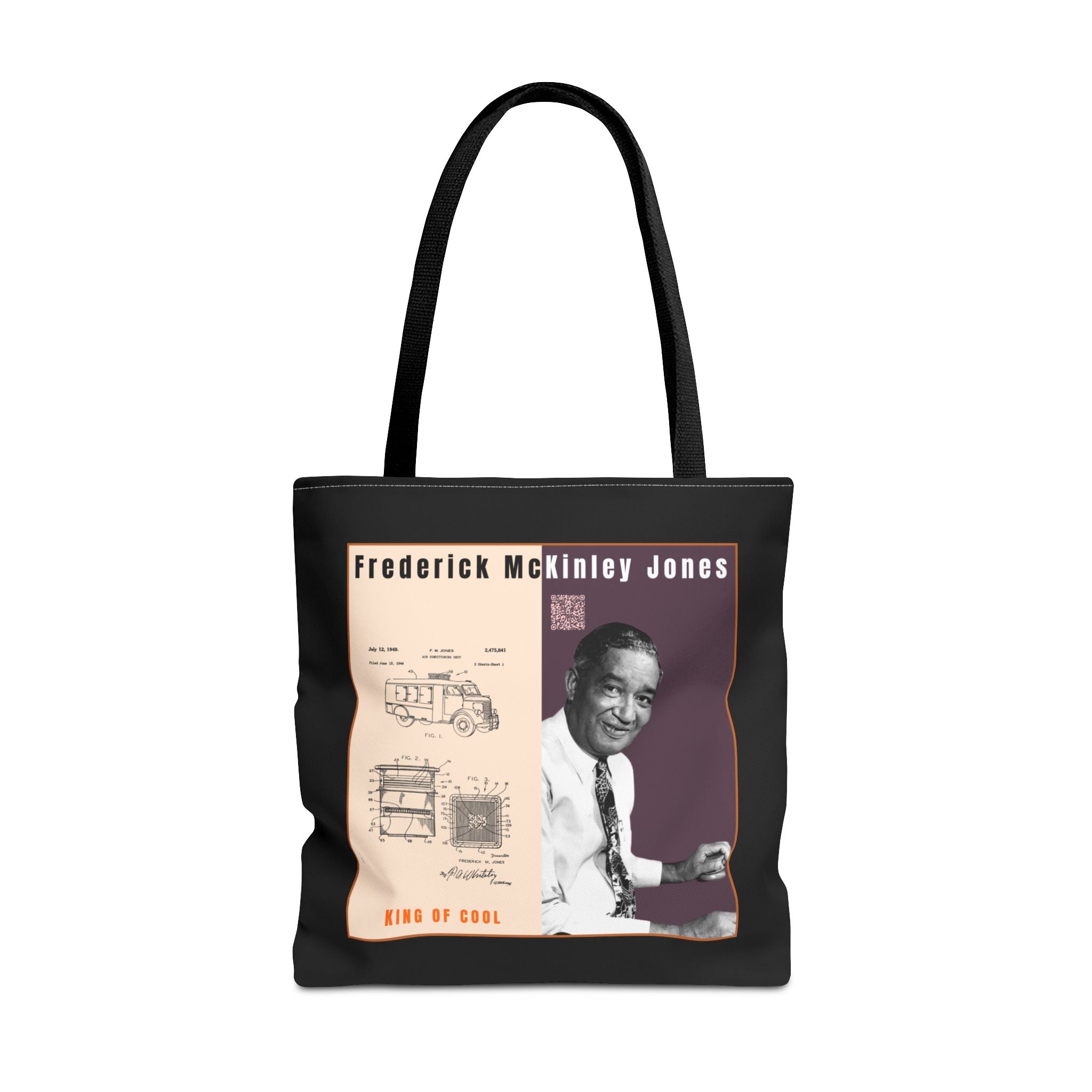 Frederick McKinley Jones, Historical Portrait Tote Bag (Black)