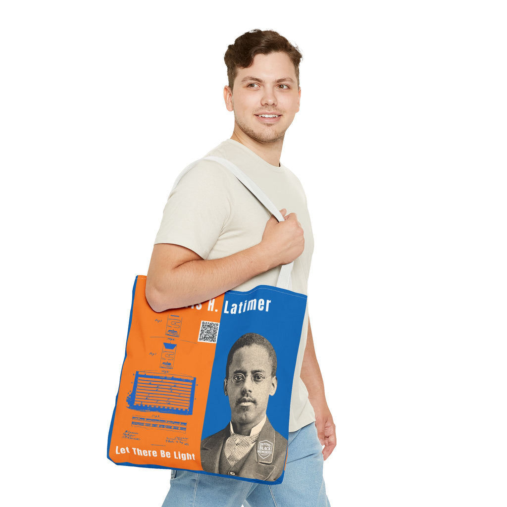 Lewis H. Latimer, Historical Portrait Tote Bag (Double Side City Champs Blue)