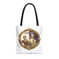 Tubman-Truth Brooch Graphic Tote Bag (White)
