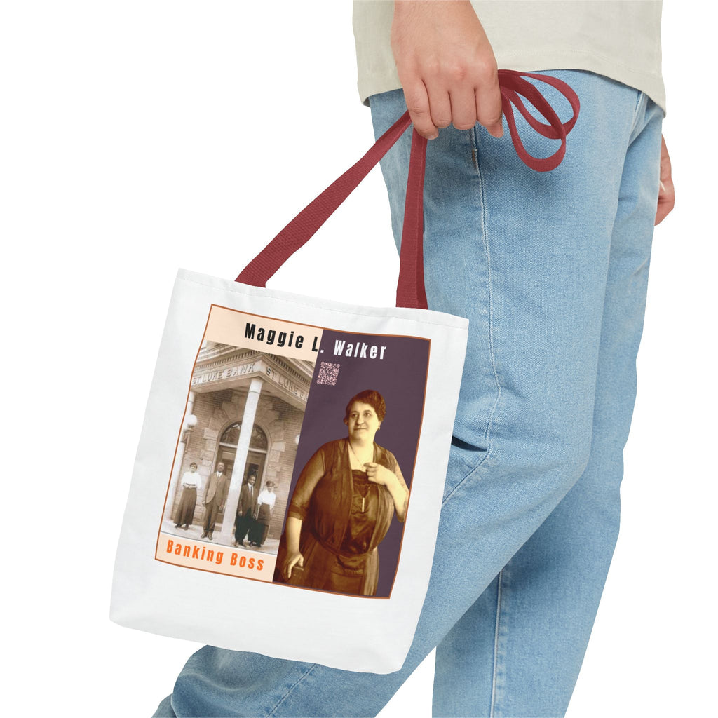 Maggie L. Walker Graphic Tote Bag — Black and Bold Historical Icon Design