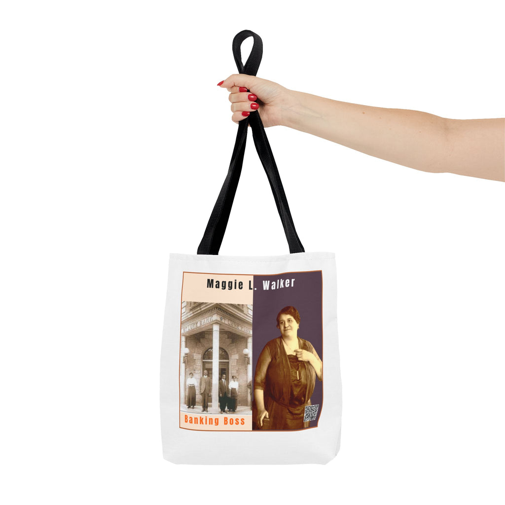 Defend Black Memories:Maggie L. Walker Historical Portrait AOP Tote Bag