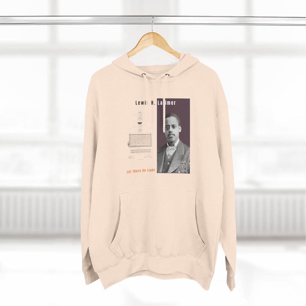 Defend Black Memories: Lewis H. Latimer Three-panel Historical Black Portrait Hoodie