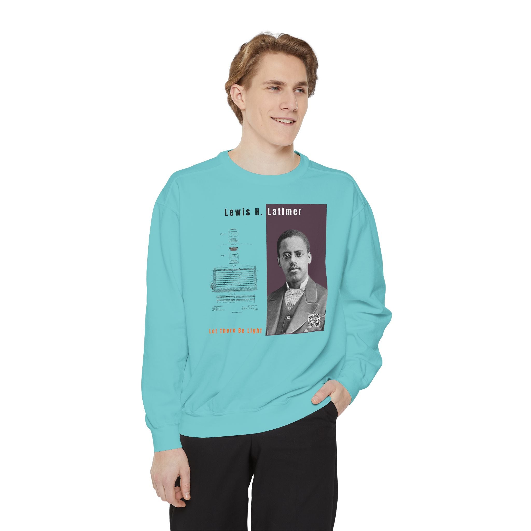 Defend Black Memories: Lewis Latimer Unisex Garment-Dyed Sweatshirt