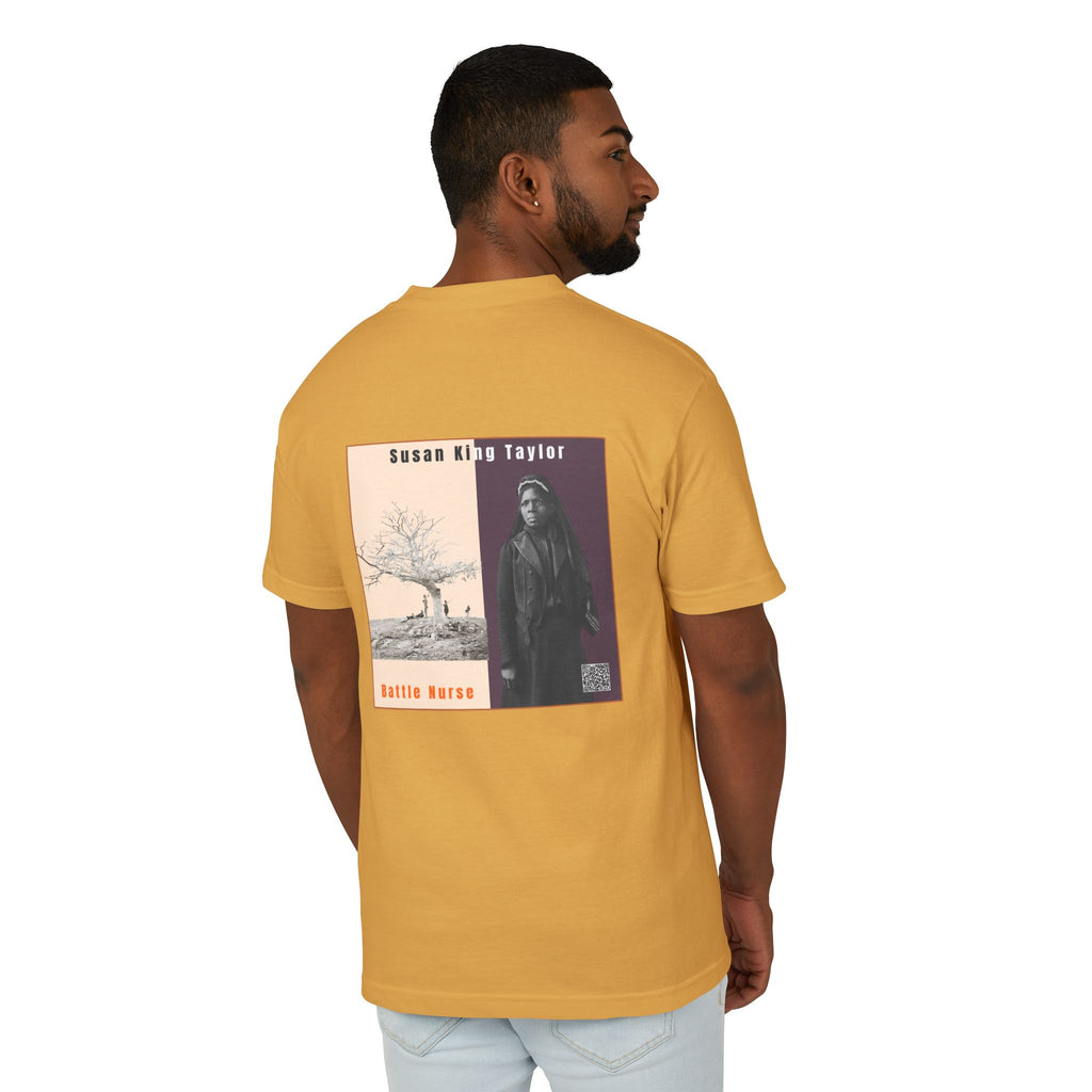 Susan King Taylor, Historical Portrait T-shirt, w/Back Graphic (2-tone),