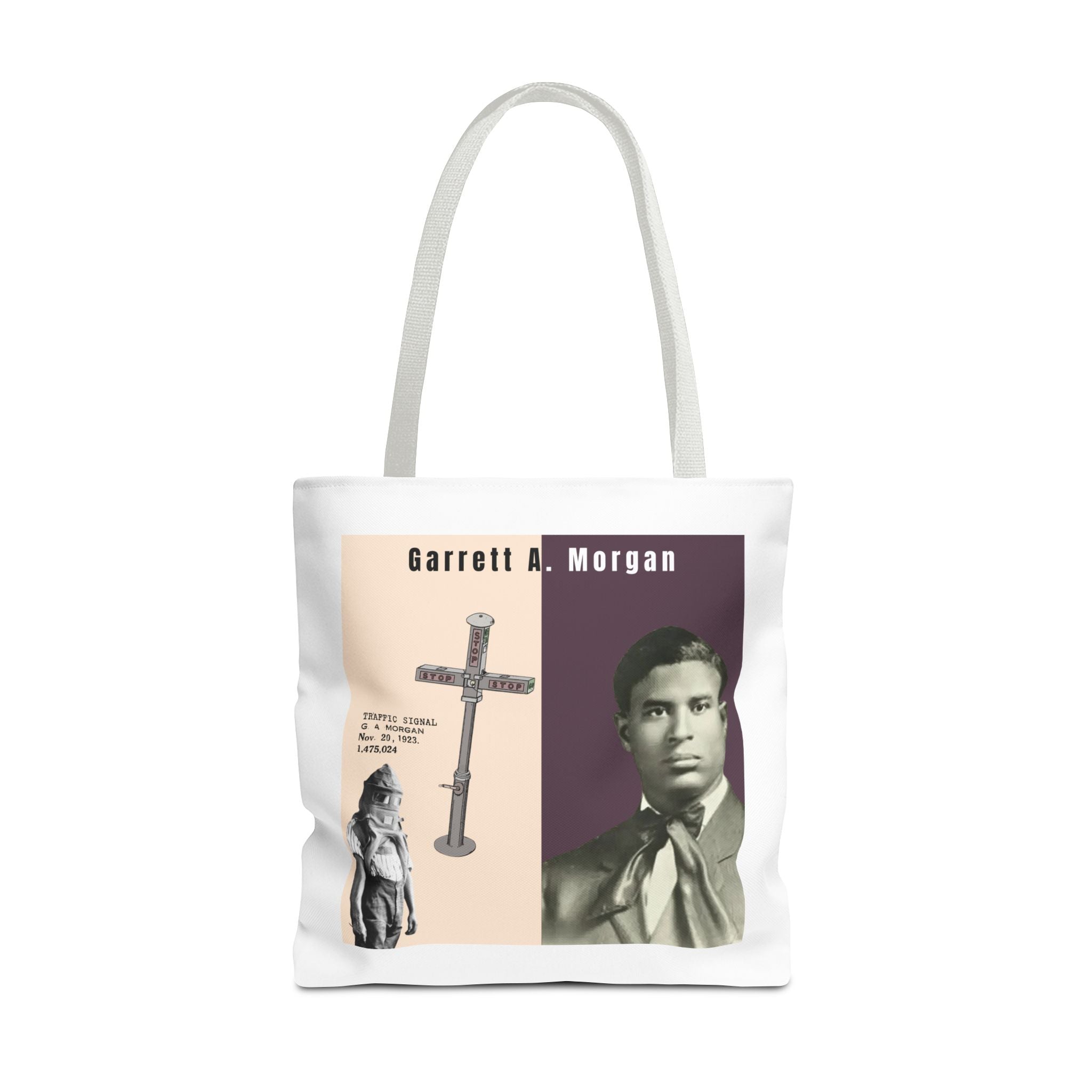 Garrett A. Morgan Historical Portrait Tote Bag (White)