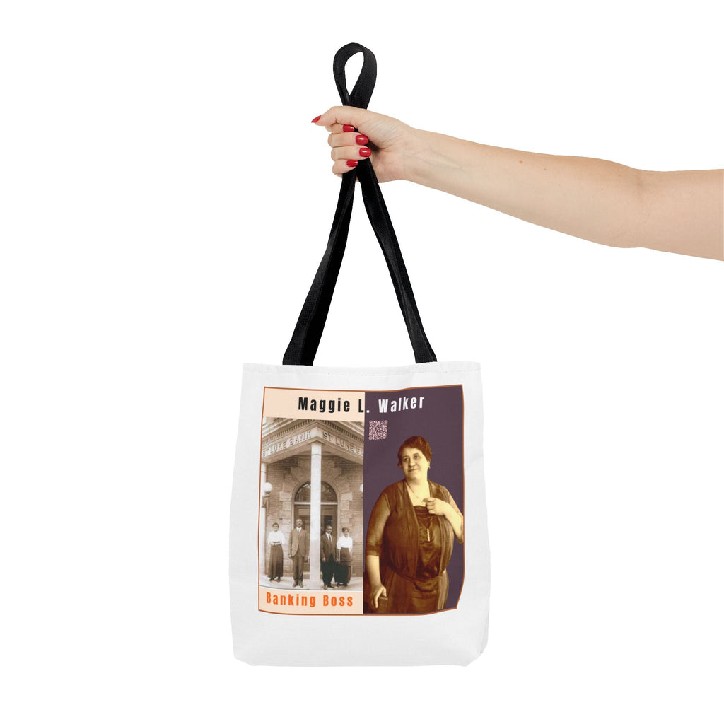 Maggie L. Walker Graphic Tote Bag — Black and Bold Historical Icon Design