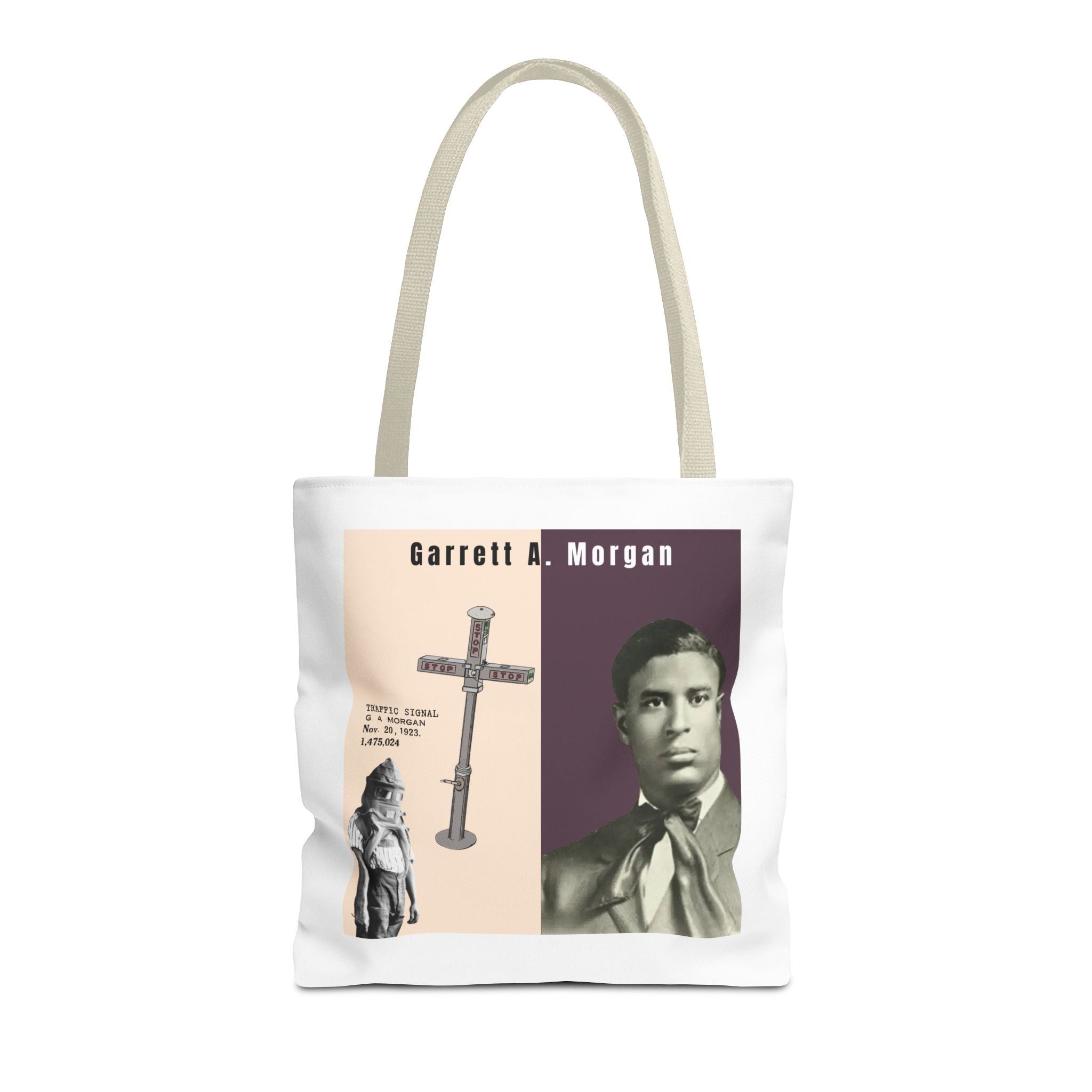 Garrett A. Morgan Historical Portrait Tote Bag (White)