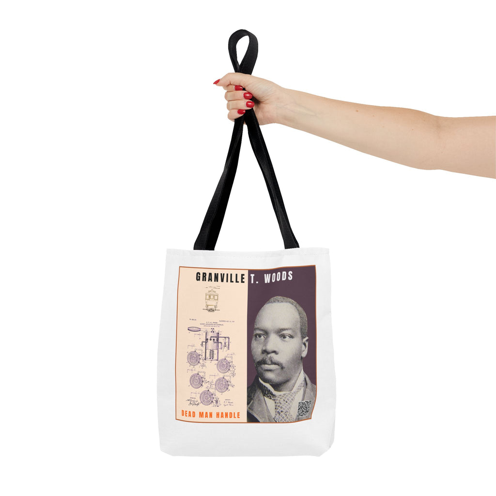 Granville T. Woods Historical Portrait Tote Bag (White)