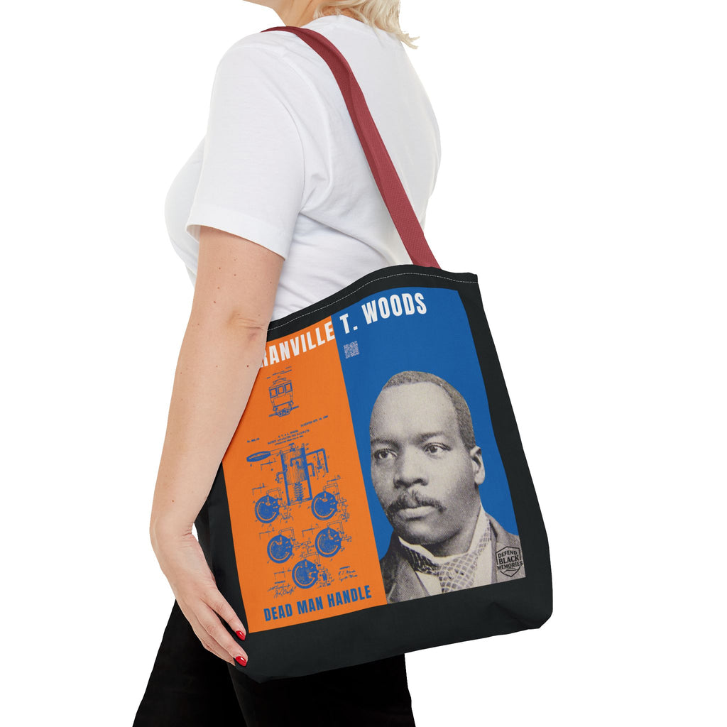 Granville T. Woods Historical Portrait Tote Bag -Turquoise (City Champs)