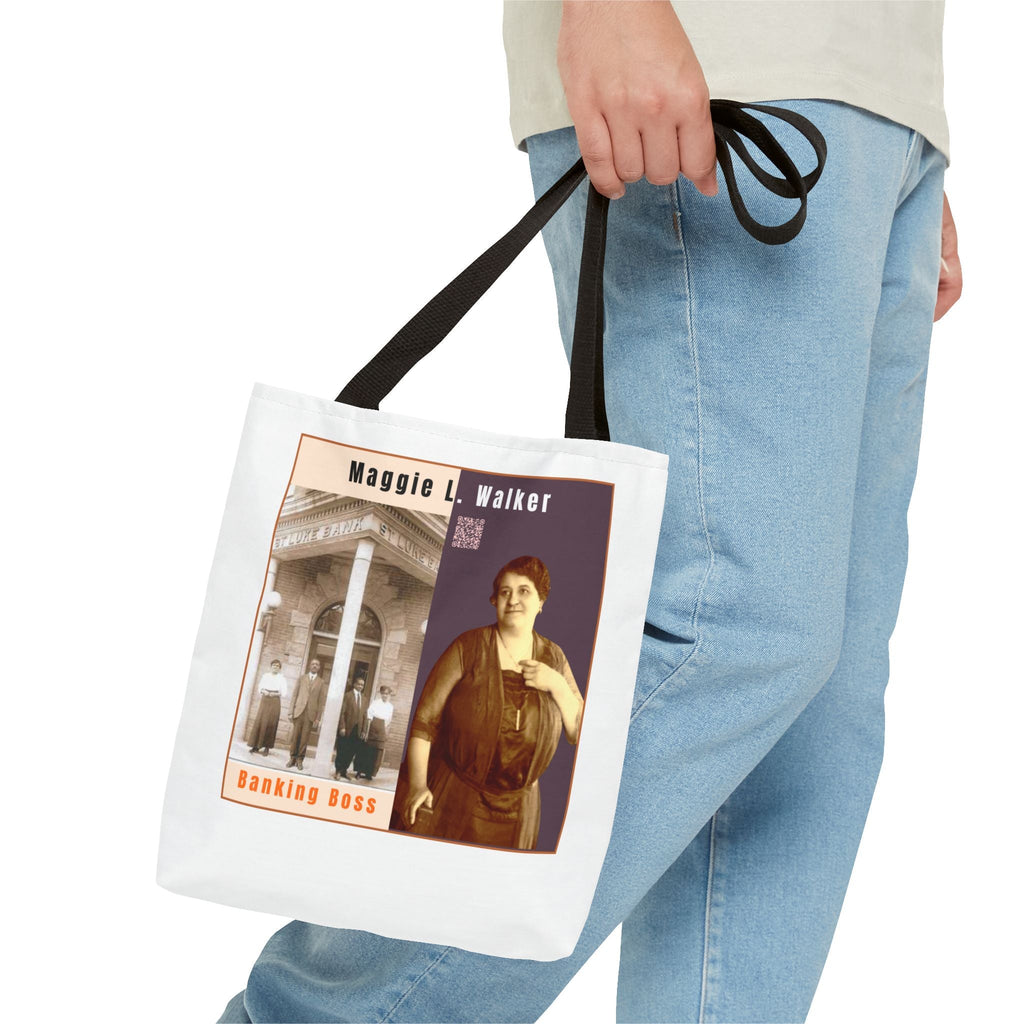 Maggie L. Walker Graphic Tote Bag — Black and Bold Historical Icon Design