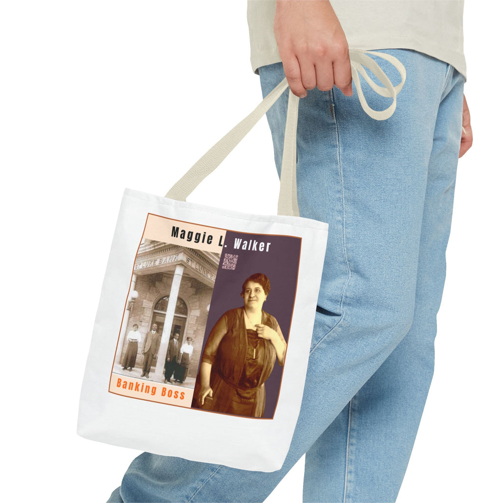 Maggie L. Walker Graphic Tote Bag — Black and Bold Historical Icon Design