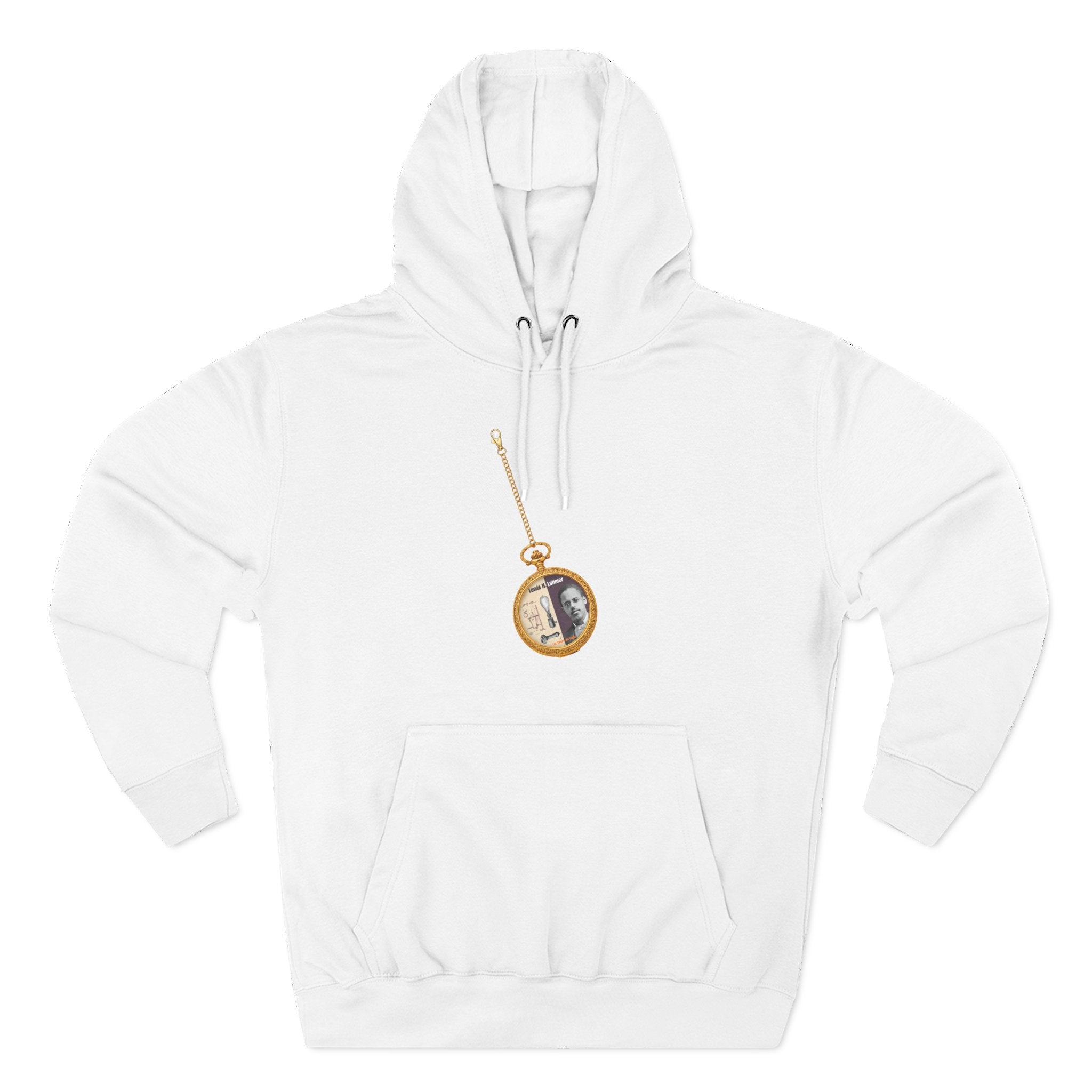 Lewis H Latimer Pocket Watch Three-Panel Fleece Hoodie