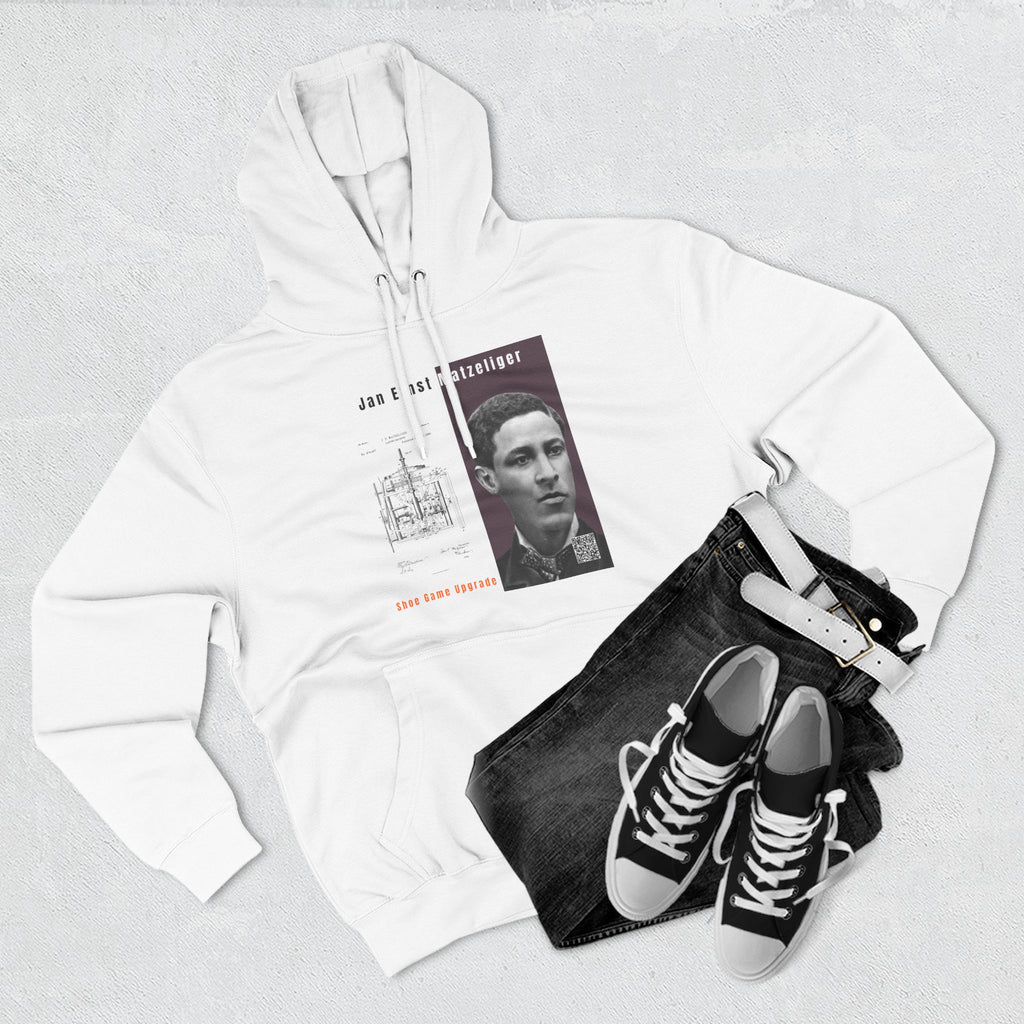 Defend Black Memories: Jan E. Matzeliger Three-Panel Historic Black Portrait Hoodie