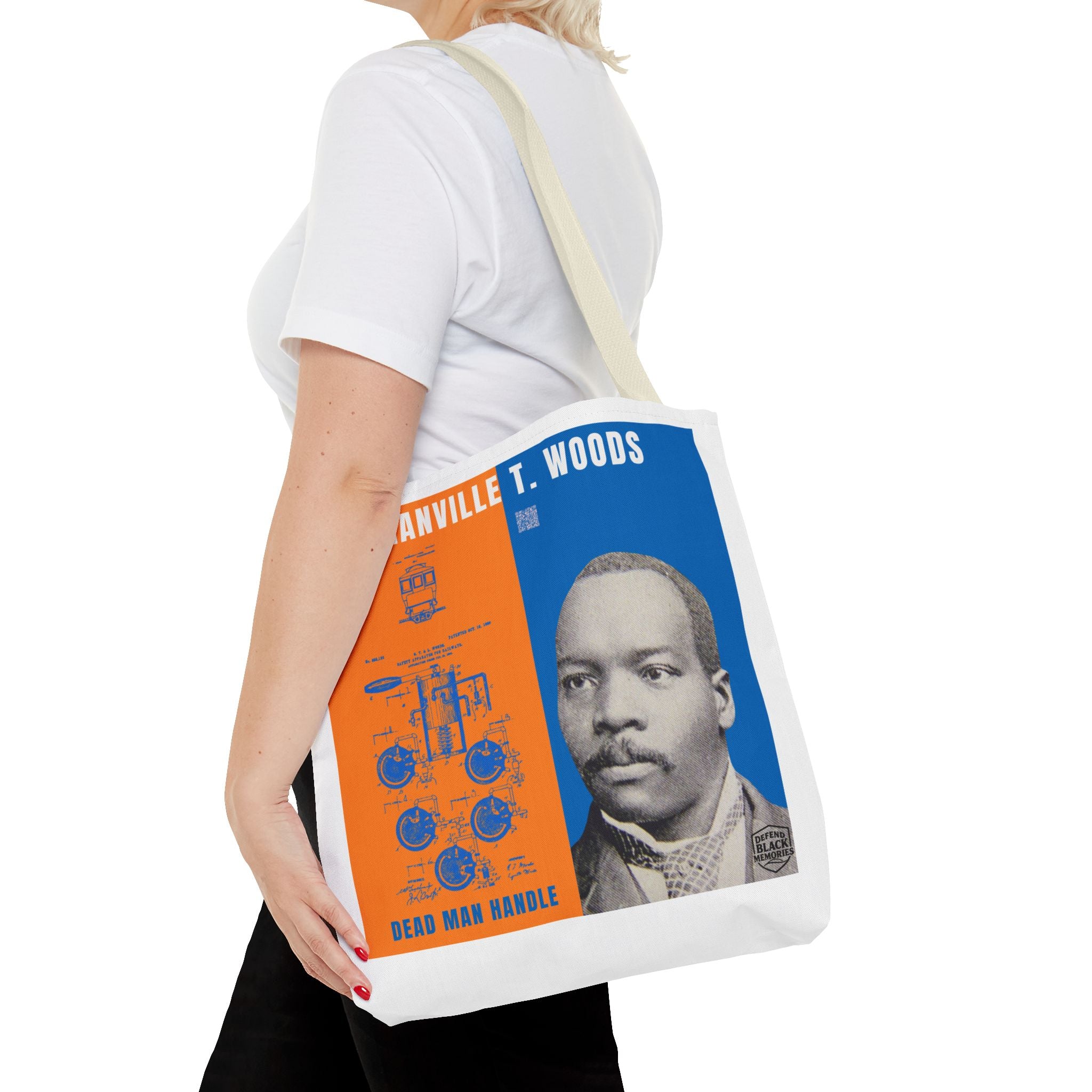 Granville T. Woods Historical Portrait Tote Bag - White (City Champs)