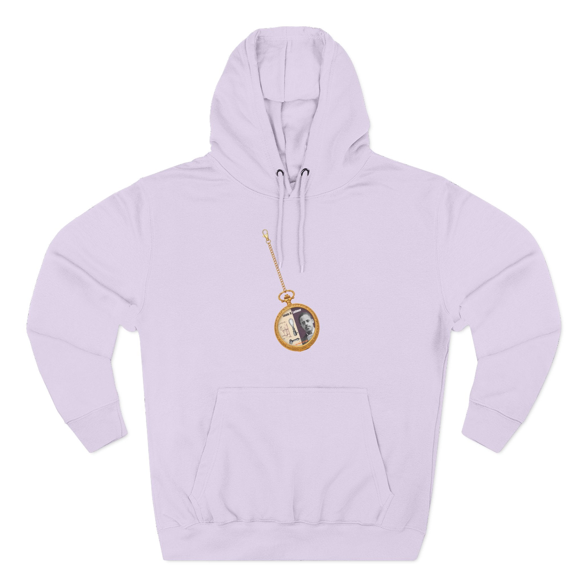 Lewis H Latimer Pocket Watch Three-Panel Fleece Hoodie
