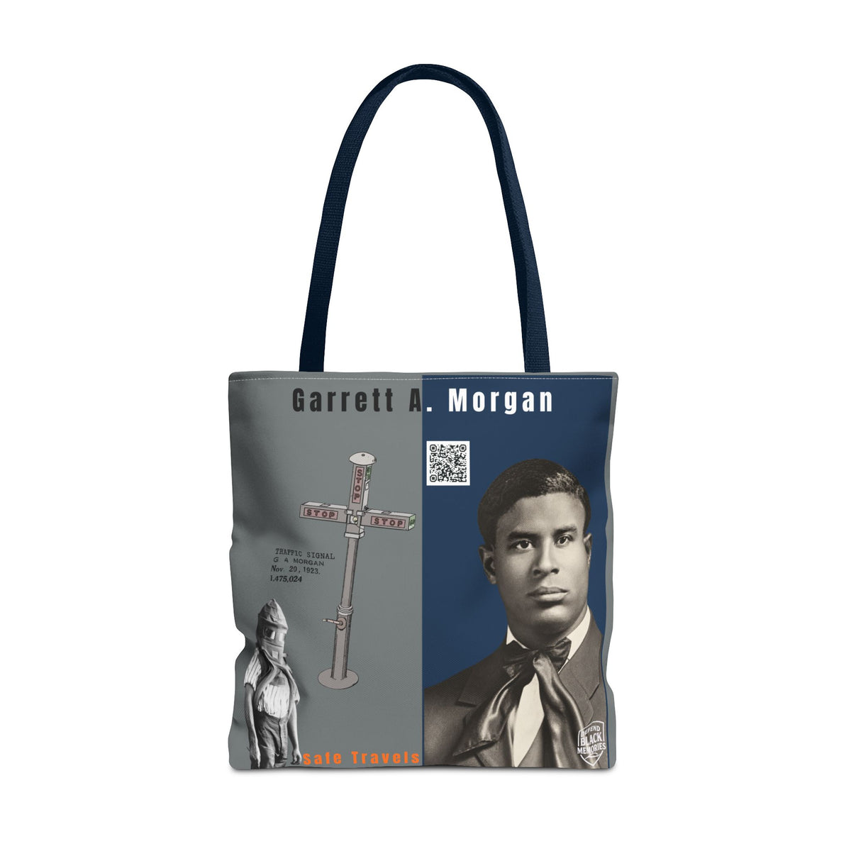 Garrett A. Morgan Historical Portrait Tote Bag (White)