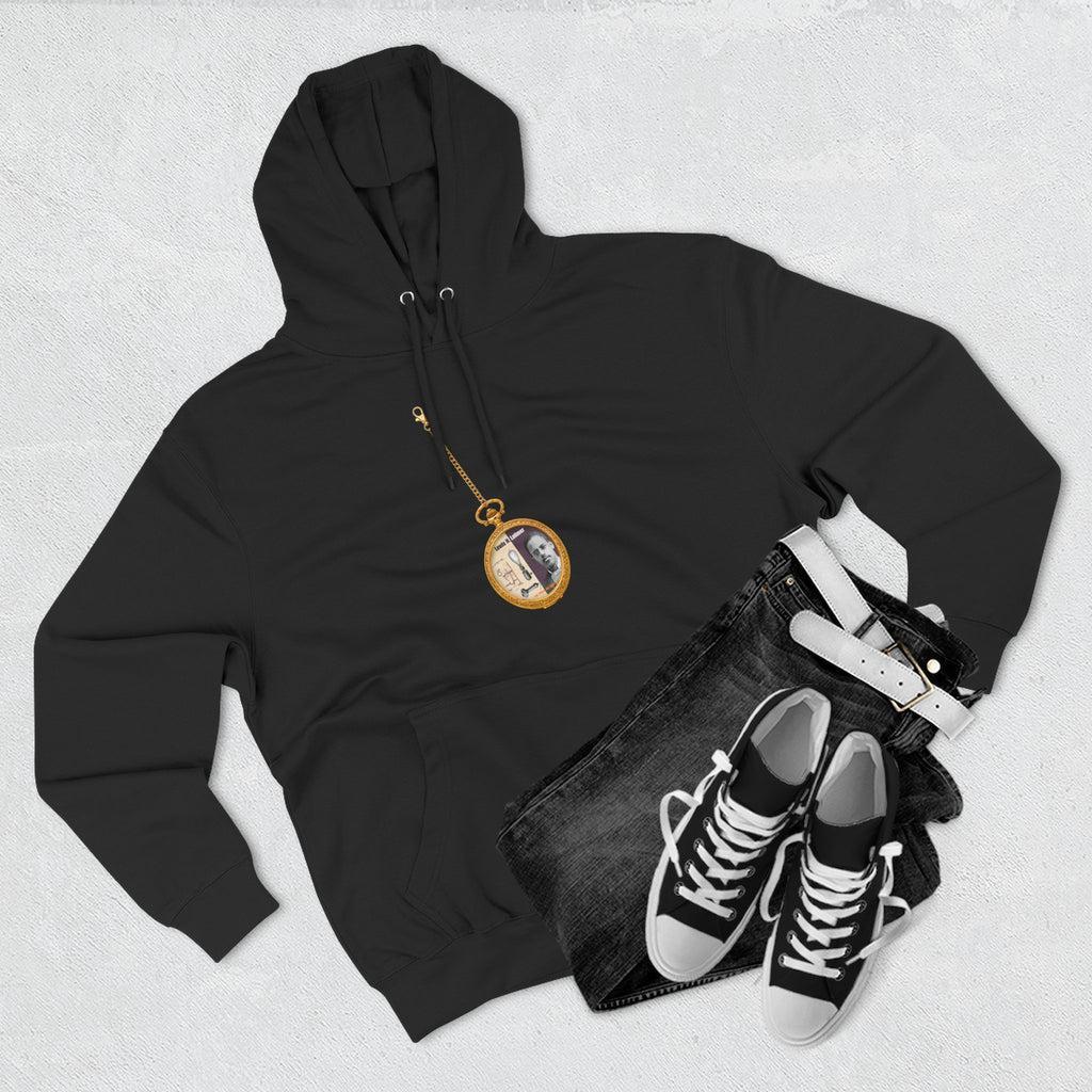 Lewis H Latimer Pocket Watch Three-Panel Fleece Hoodie