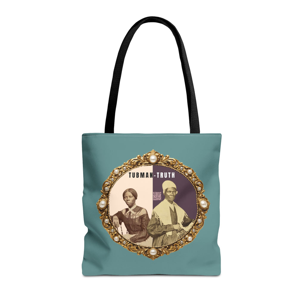 Tubman-Truth Brooch Graphic Tote Bag (Dark Teal)