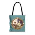 Tubman-Truth Brooch Graphic Tote Bag (Dark Teal)