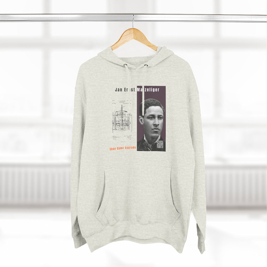 Defend Black Memories: Jan E. Matzeliger Three-Panel Historic Black Portrait Hoodie