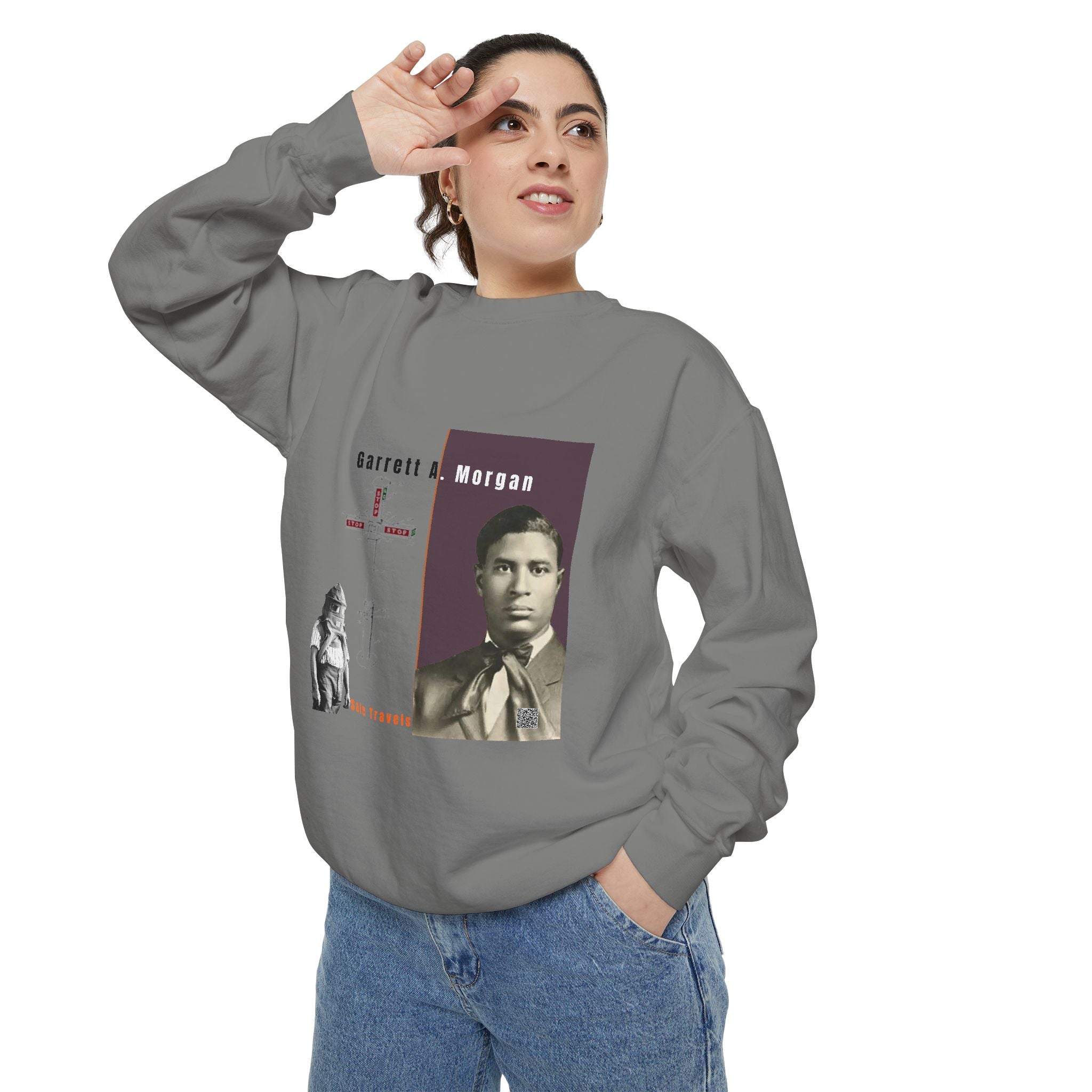 Garrett A. Morgan, Unisex, Garment-Dyed Sweatshirt